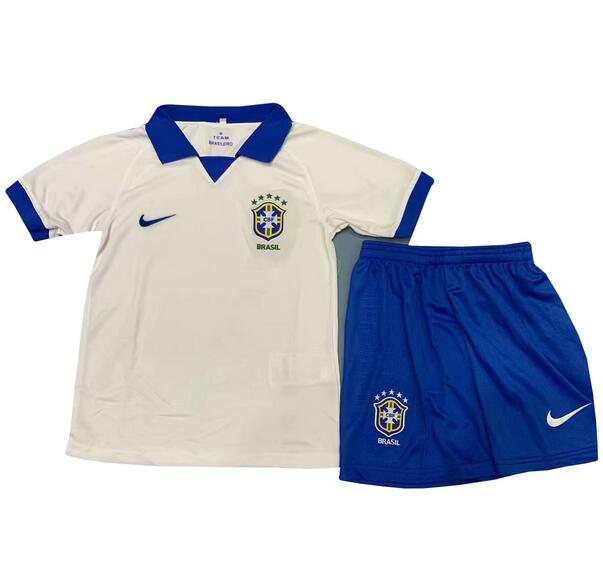 Brazil 2019 World Cup Away Children Soccer Kit (Shirt + Shorts)